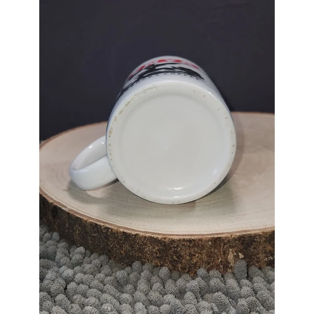 Starbucks Kenya White Ceramic 10 oz Coffee Tea Mug Cup Elephant Lion Safari RARE